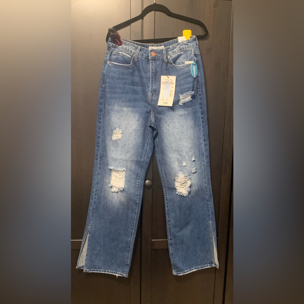 SOLD ymi dream collection 90's full length wide leg medium wash jeans - Picture 1 of 4